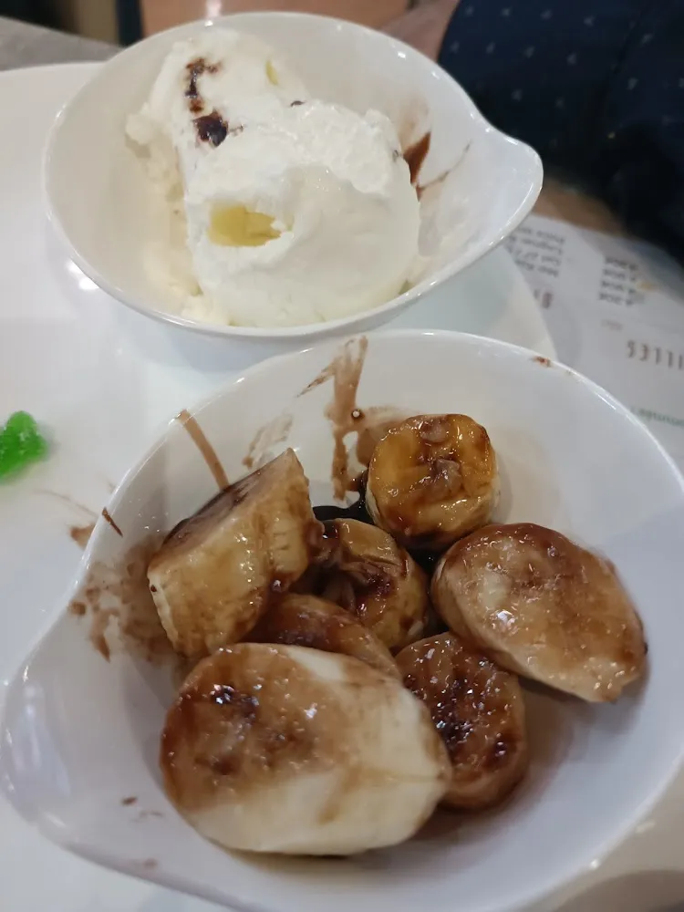 Glace Vanille Et Banane Au Chocolat